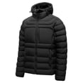 thumbnail image 3 of Mens Quilted Jackets Winter Plus Size Windproof Hooded Long Sleeve Solid Color Full Zipper Casual Daily Warm Comfortable Padded Jacket for Outdoor Sports, 3 of 3