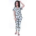 thumbnail image 2 of Moomaya Womens PrintedNightwearSet Pyjama Cotton Jersey Sleepwear 2 Pcs Nightdresses, 2 of 6