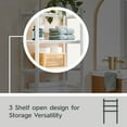 thumbnail image 6 of Better Homes & Gardens Springwood Acacia Wood over-the-Toilet Space Saver Cabinet, 3 Shelves, White, 6 of 10