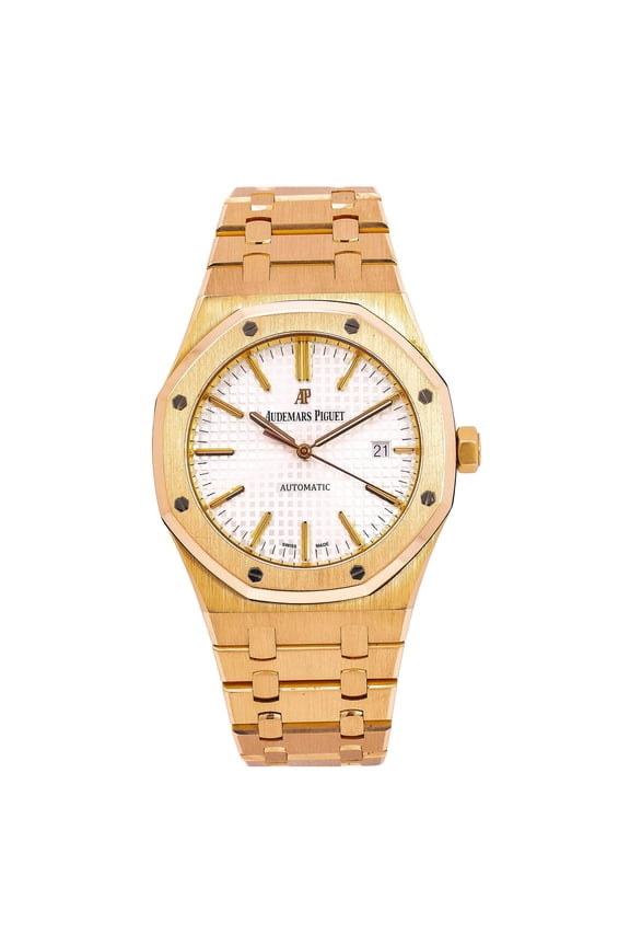 Pre-Owned Audemars Piguet Royal Oak Selfwinding 15400OR White Dial 41MM With Rose Gold Bracelet