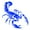 Blue, variant on Opvise Fashion Scorpion Reflective Car Vehicle Body Hood Window Decals Sticker Decor