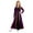 Purple, variant on TiaoBug Kids Girls Renaissance Queen Velvet Vintage Maxi Dress Halloween Medieval Princess Fancy Dress Up Royal Blue 8