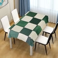 thumbnail image 3 of Yayeee Tablecloths for Rectangular Tables 60 x 120 inch Party Table Cover, Green and White Plaid Pattern, 3 of 6