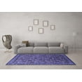 thumbnail image 3 of Ahgly Company Indoor Square Oriental Blue Industrial Area Rugs, 3' Square, 3 of 4