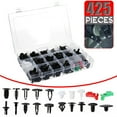 thumbnail image 2 of [19 Type] 425Pcs Plastic Car Body Trim Clips Weatherstrip Retainer Fender&Bumper Rivet Panel Push Mould Fastener Clips, 2 of 10