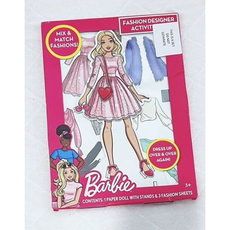 Barbie Fashion Designer Activity Set - Dress up over and over again