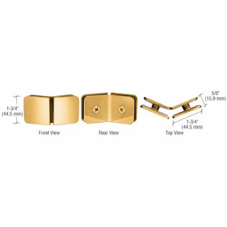 - CRL Brass 135 Degree Traditional Style Glass Clamp