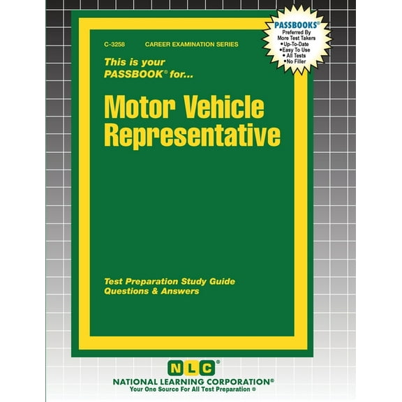 Career Examination Motor Vehicle Representative, Book 3258, (Paperback)