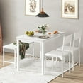 thumbnail image 6 of SogesPower Dining Table Set for 4, Kitchen Table with 2 Chairs and 1 bench, Use for Living Room Dining Room Kitchen, White, 6 of 7