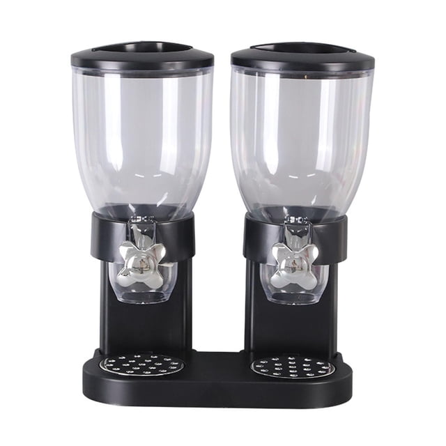 Dispensador de alimentos fácil de usar para dulces, frutos secos y cereales. Negro