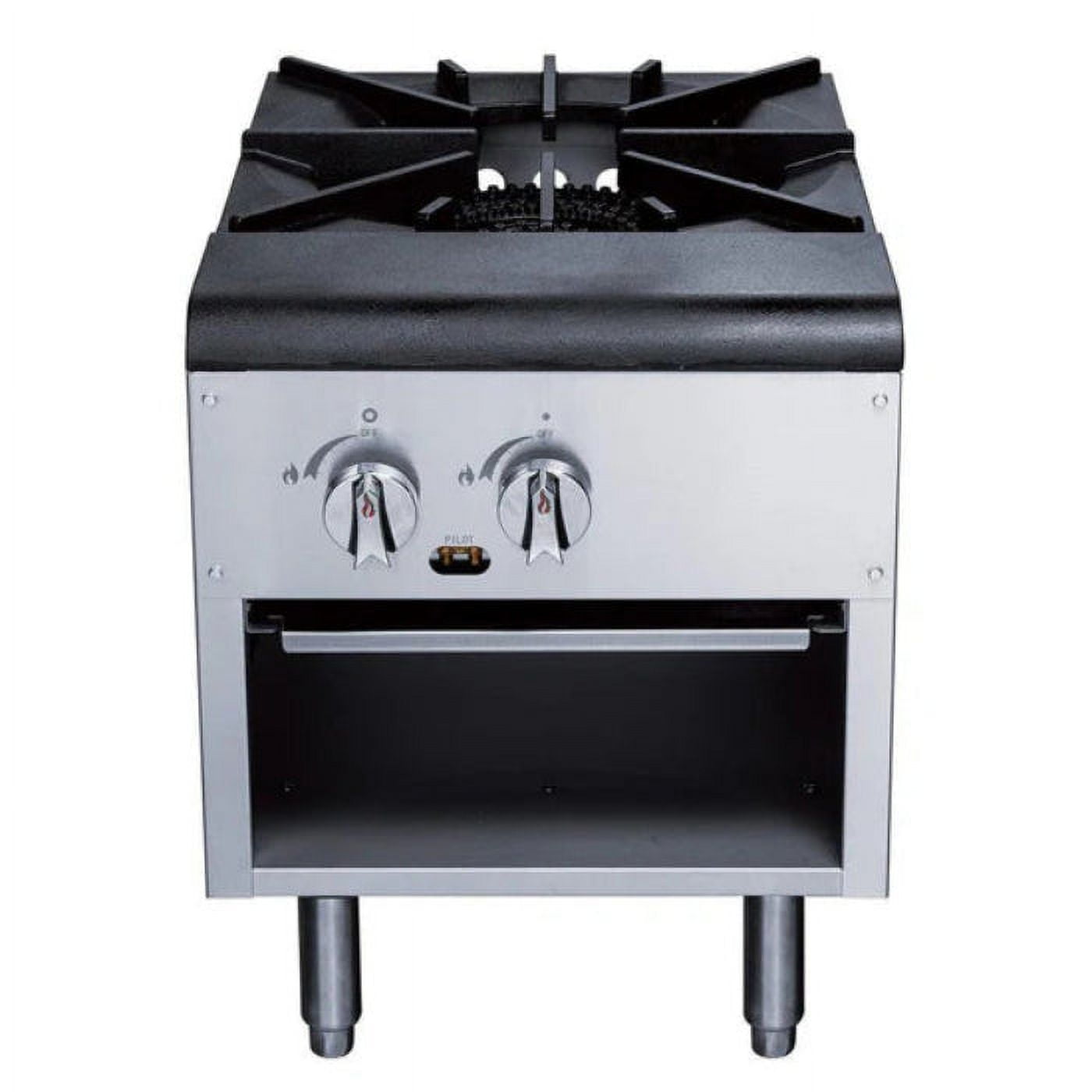 Dukers DCSPA1 Stock Pot Range - 80,000 BTU, Dual Cast Iron Burners, Stainless Steel Construction