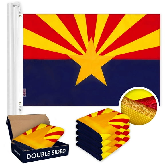 Arizona AZ State Flag 3x5FT 5-Pack Double-sided Embroidered Polyester By G128