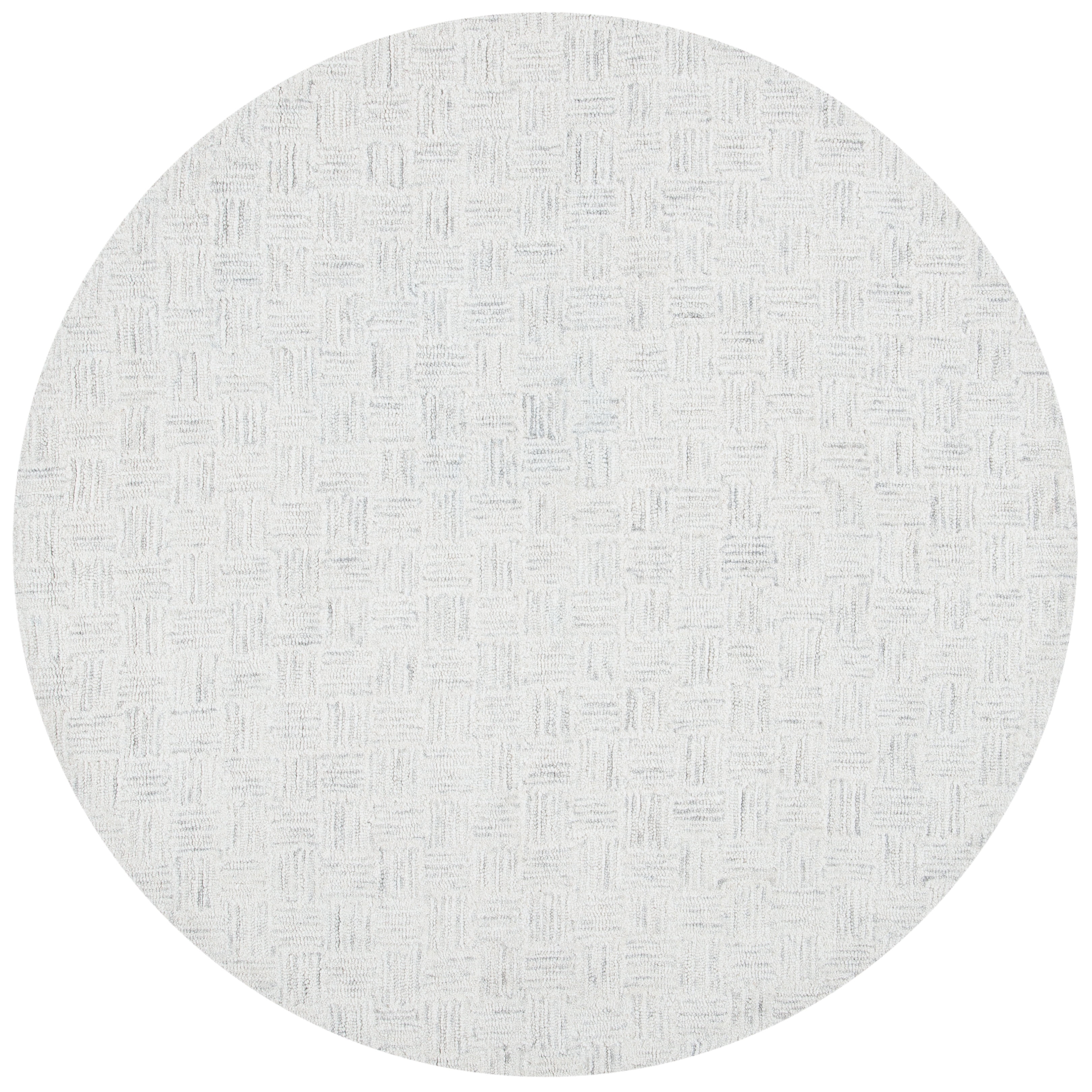Safavieh Micro-Loop Charlotte Solid Area Rug, Light Gray/Ivory, 9' x 9' Round