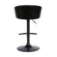 thumbnail image 3 of Home Square 3 Piece Adjustable Swivel Faux Leather Barstool Set in Black, 3 of 5