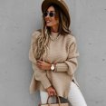 thumbnail image 2 of Vedolay Women's Tops Women's Fall Tops 2023 Fashion V Neck Long Sleeve Knitted Casual Sweater,Khaki M, 2 of 5