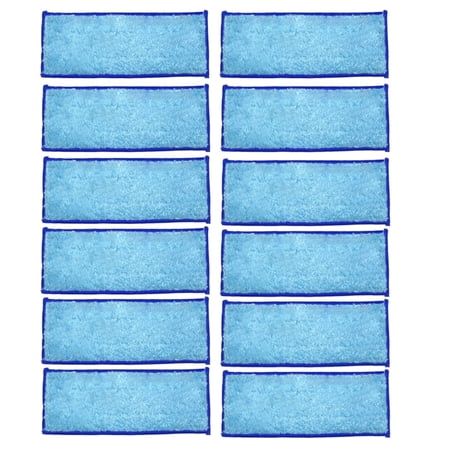 MaximalPower Replacement Washable & Reusable Wet Mopping Pad Compatible with iRobot Braava Jet 240 241 244 245 250 Robot Mops Blue 12-Pack