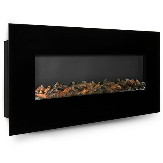 Best Choice Products 50in Indoor Electric Wall Mounted Fireplace Best Choice Products 50in Indoor Electric Wall Mounted Fireplace Heater W Adjustable Heating Metal Glass Frame Black Com