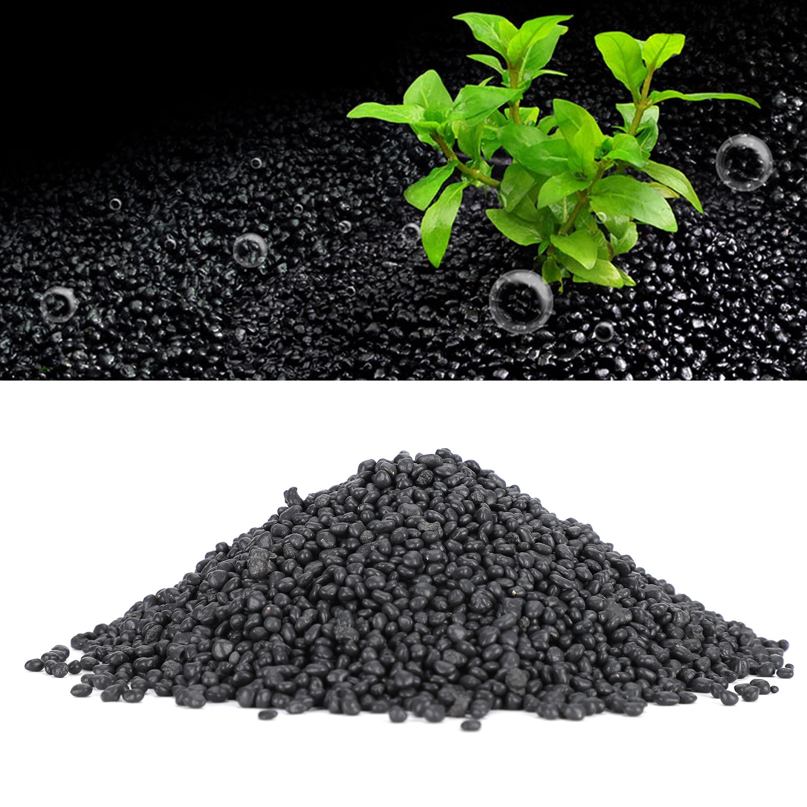Zerodis Aquarium Black Gravel Fish Tank Water Plants Mud Aquarium