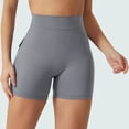 thumbnail image 3 of Women Scrunch Workout Shorts with Pockets - Lifting Booty V Back Athletic Gym Yoga Shorts, 75% Nylon 25% Spandex, True to Size, 3 of 5