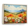 thumbnail image 2 of Designart "Enchanting Mountain Wildflowers I" Wildflowers Floater Framed Wall Art Living Room, 2 of 5