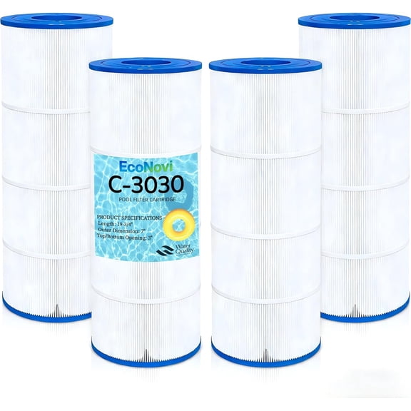C3030 Pool Filter Cartridges, Compatible with Hayward SwimClear C3000/C3020/C3025/C3030, Replaces OEM CX580XRE, Pleatco PA81, 4-Pack, 324 Sq.Ft Total, Premium 5oz Heavy-Duty Filter Media