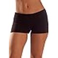thumbnail image 3 of Solid Plain Color Yoga Fold Over Shorts Pants (Small, Black), 3 of 4
