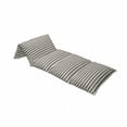 thumbnail image 4 of Chevron Floor Pillow Lounger Cover, Horizontal Narrow Sharp Edged Zig Zags Classical Simplistic with Retro Effects, Nap Mat Printed Fabric Case for 5 Pillows, 88" x 36", Dark Blue Cream, by Ambesonne, 4 of 5