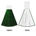 thumbnail image 2 of Easygdp Green Sparkling Kitchen Hand Towels Hanging Tie Towels Fast Drying Dish Cloth with Loop for Bathroom Restroom Home Decor, 2 of 7