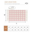 thumbnail image 2 of Pink Buffalo Plaid Bathroom Rug 2'x3', Farmhouse Pink White Checkered Low Profile Front Entryway Rug with Tassels, Woven Cotton Washable Kitchen Mat Carpet for Foyer Bedroom Back Door Decor, 2 of 9