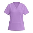 thumbnail image 3 of Scrubs for Women Set Stretch V Neck Scrub Top Jogger Pant Nursing Working Scrubs Sets Breathable Casual Outfits Women Set Clearance, 3 of 8
