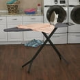thumbnail image 3 of Household Essentials Deluxe Matte Black Ironing Board with Mesh Steel Top, 4 Durable Hex Legs, Heat-Resistant FiberTech Cover and (6 MM)Fiber Pad, 4 Height Settings, Leg Caps and Iron Rest, 3 of 7