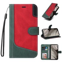 SaniMore Wallet Case for Google Pixel 7A [RFID Blocking], PU Leather Cash & Card Slots Folio Magnetic Stand Cover with Kickstand   Wrist Strap TPU Shockproof Interior Cover, Green