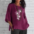 thumbnail image 1 of Chemises pour Femmes Tendance Été Femmes Été Aguichant Imprimé Régulier Bouton Col Rond Manches Courtes Femmes Haut Manches Courtes Blouses Manches Longues pour Femmes en Liquidation, 1 of 5