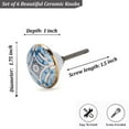 thumbnail image 4 of Perilla Home Aster Blue Ceramic Knob ( Set Of 6 )Round Shape Printed Knobs Pull And Push For Handles, Cabinet, Drawer, Door, Wardrobe, Home Interior Decorative Item, 4 of 12