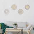 thumbnail image 2 of Mandala Wooden Wall Art Set of 4, Culture Themed Lattice Lines Medallion, Birch Plywood Rustic Wall Art Accent for Hallway Bedroom Living Room and Offices, 11.4" X 11.4" X 0.1", by Ambesonne, 2 of 4