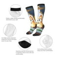 thumbnail image 3 of Masiiu Bluey Print Adult Crew socks, Comfortable Novelty Colorful Patterned, Breathable, Stylish Colorblock for Men Women, 3 of 6
