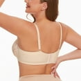 thumbnail image 4 of YANDW Women Minimizer Mesh Unlined Bras Plus Size Sexy Lace Full Coverage Bra Underwire No Padded, Beige 38D, 4 of 10