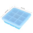 thumbnail image 3 of Molde de Hielo de Silicona DIY Octpeak 9 Rejilla Azul con Tapa Cocina, 3 of 7