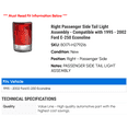 thumbnail image 2 of Right Passenger Side Tail Light Assembly - Compatible with 1995 - 2002 Ford E-250 Econoline 1996 1997 1998 1999 2000 2001, 2 of 2