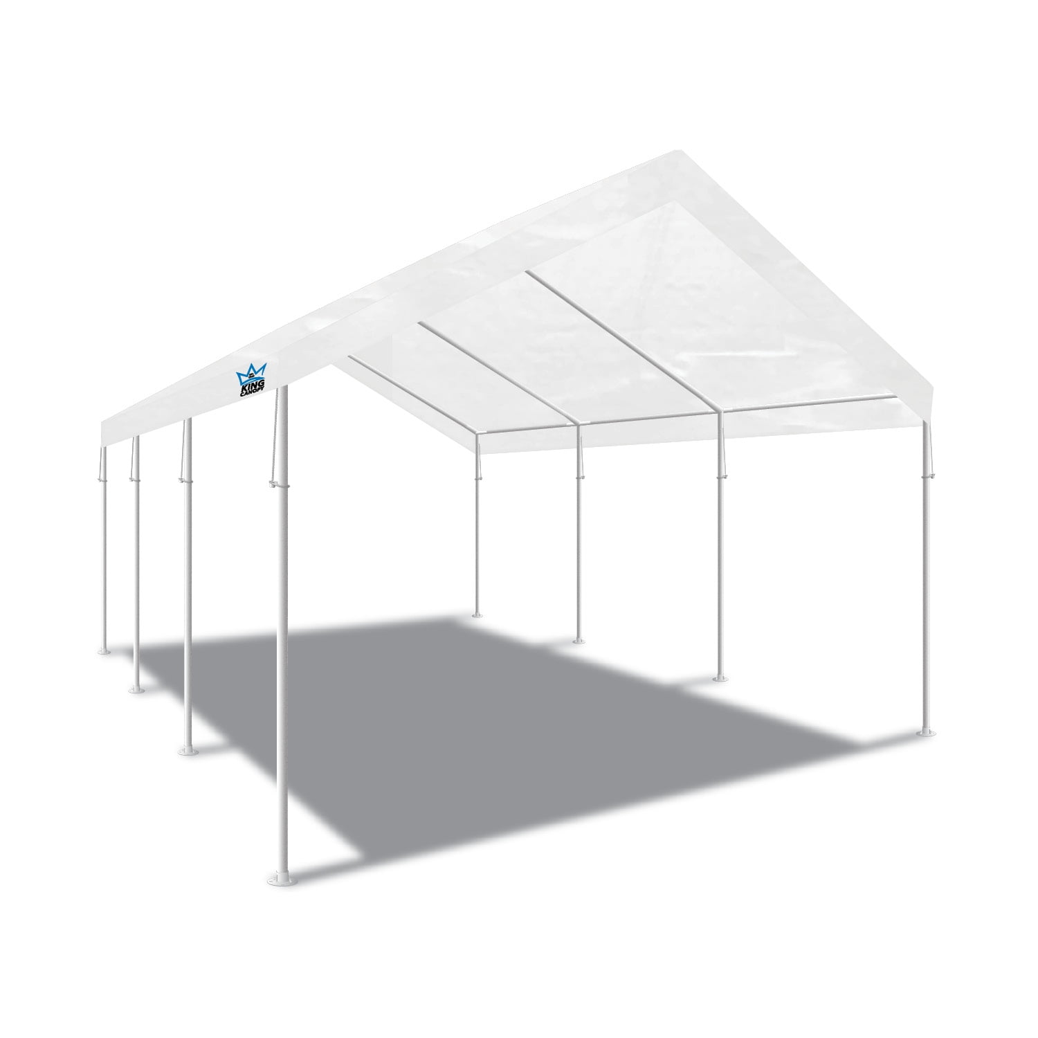 King Canopy Universal Canopy 12' x 20' , 1 3/8-Inch Powder Coated Steel Frame, 8 Leg, White