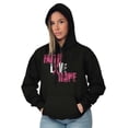 thumbnail image 3 of Faith Love Hope Breast Cancer Aware Women Plus Size Graphic Pullover Hoodie Brisco Brands 5X, 3 of 4