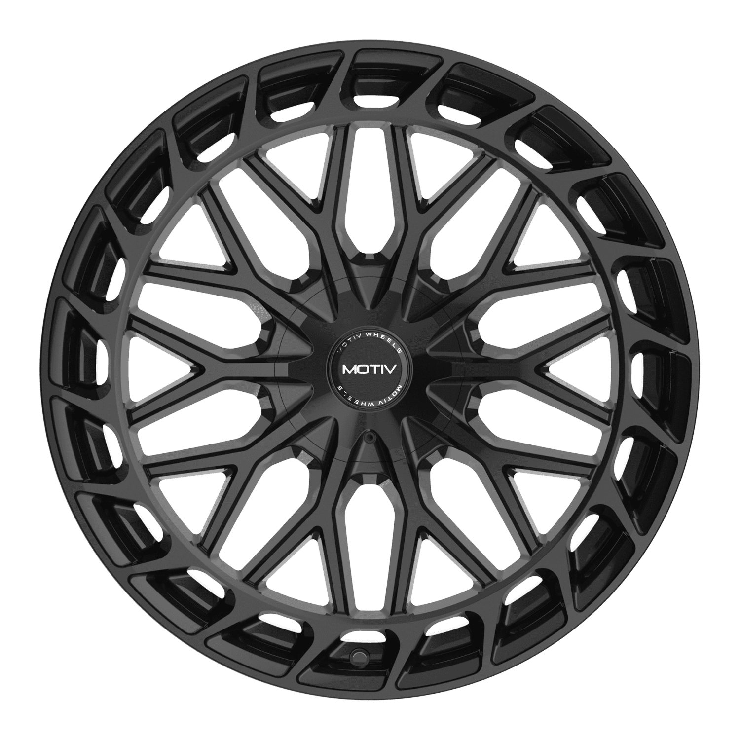 美品！14p3oz MOTIVTHRILL 18x7.5 Motiv 442B Breach Gloss Black Wheel 5x4.5/5x120 (40mm