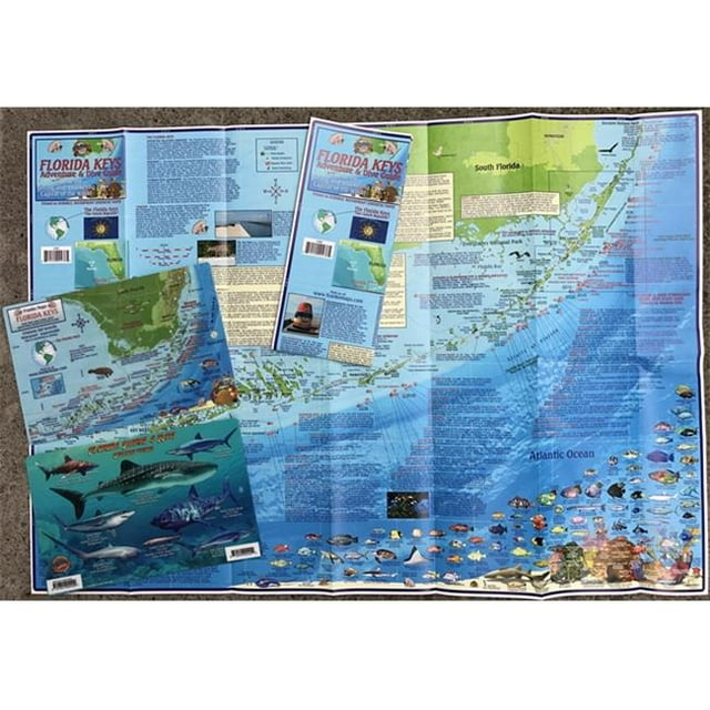 Franko Maps F57102 Pack de Cartes de Plongée et d'Aventure Clés de la Floride