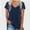 Navy blue, variant on Women's Classic Fit T Shirts Short Sleeve V Neck Casual Tee Shirt Summer Tops