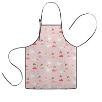 Ballet Swan Princess Pattern Kids Aprons for Girls and Boys,Adjustable Neck Strap Toddler Aprons for Kids Cooking Baking