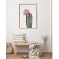 thumbnail image 5 of Kate and Laurel Sylvie Pink Cactus Flower Framed Canvas Wall Art by Amy Peterson Art Studio, 28x38 Natural, Desert Cactus Floral Photo Art for Wall, 5 of 6