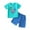 Blue, variant on Baby Clothes Boy Toddler Boys Summer Outfits Kids Spring Embroidery Printed Short Sleeve Beach 6 12 18 24Months 2T 3T Sleepwear T-shirt Shorts 2 Piece