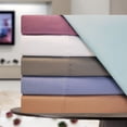 thumbnail image 3 of Superior Basket Weave 4-Piece 95 GSM Modern Microfiber Sheet Set, Queen, Blue - Deep Pocket, 3 of 3