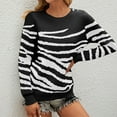 thumbnail image 2 of CheerKidz Women Casual Oversize Round Neck Long Sleeve Top Blouse Soft Elegant Stylish Fashion Summer Shirt Loose Fit Daily Wear(Black,XL), 2 of 7