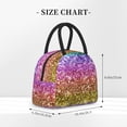 thumbnail image 3 of Haiem Glitter Rainbow Printed Lunch Bag Women, Lunch Box Lunch Bag for Women, Small Leakproof Cute Lunch Tote Large Capacity Reusable Insulated Cooler Lunch Container, 3 of 6